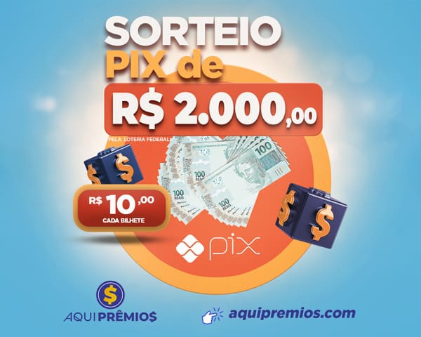 Sorteio de R$ 2.000,00 no PIX